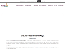 Tablet Screenshot of excursionesenlarivieramaya.com